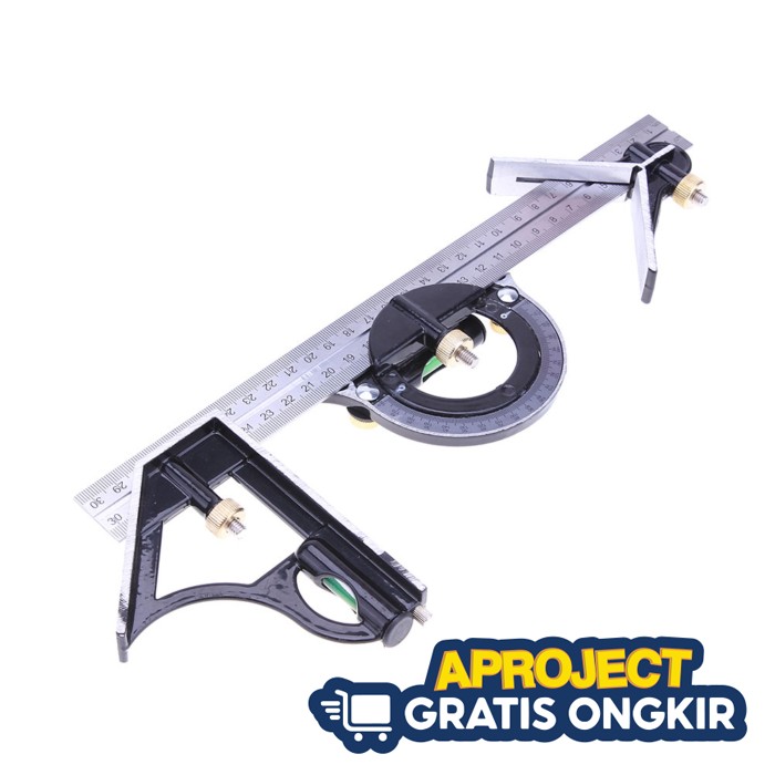 

3 in 1 Penggaris Multifungsi Adjustable Angle Finder 30cm - WW017 - Si