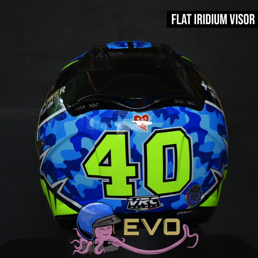 HELM CENTRO VRC MOTIF ORIGINAL FREE VISOR IRIDIUM - ORIGINAL HELM VRC PAKET GANTENG CENTRO