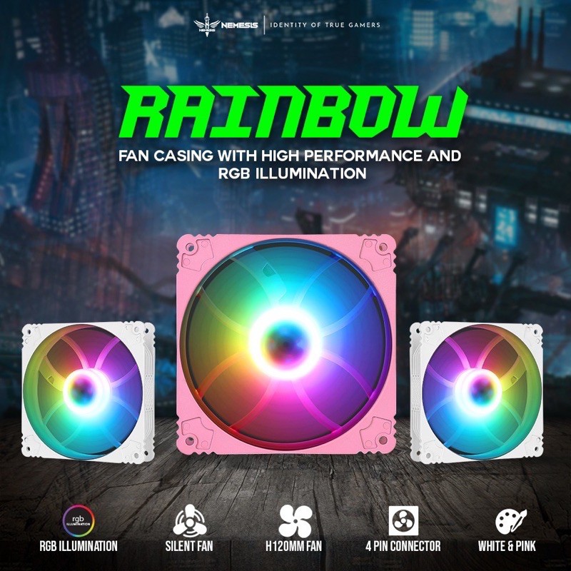 Fan Casing 12CM NYK RAINBOW RGB  ILLUMINATION