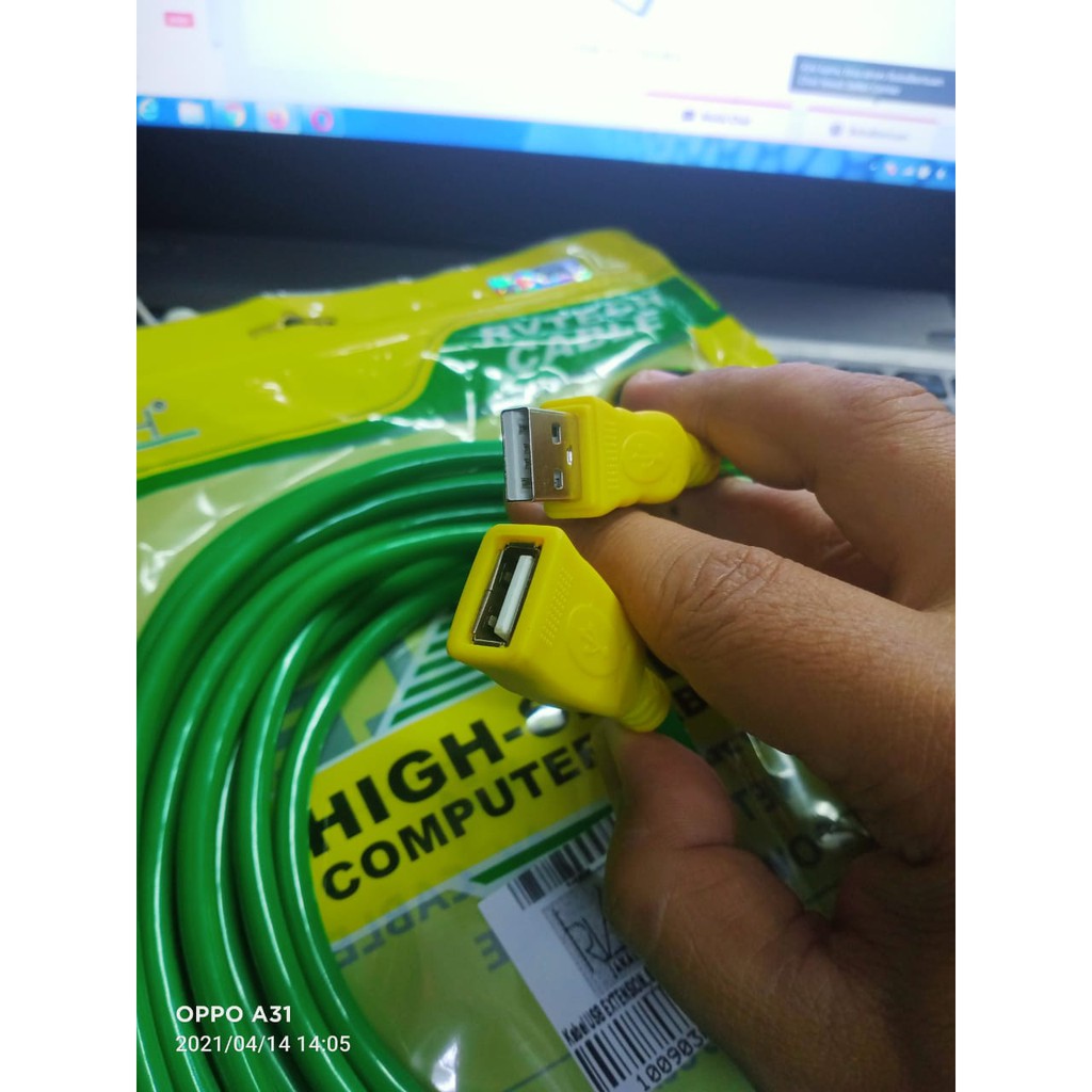 kabel usb extension 5m kabel usb perpanjangan 5m kabel usb cowo cewe