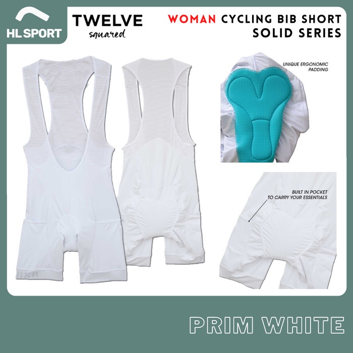 Twelve Squared Cycling Bib Shorts Solid Series - WOMAN