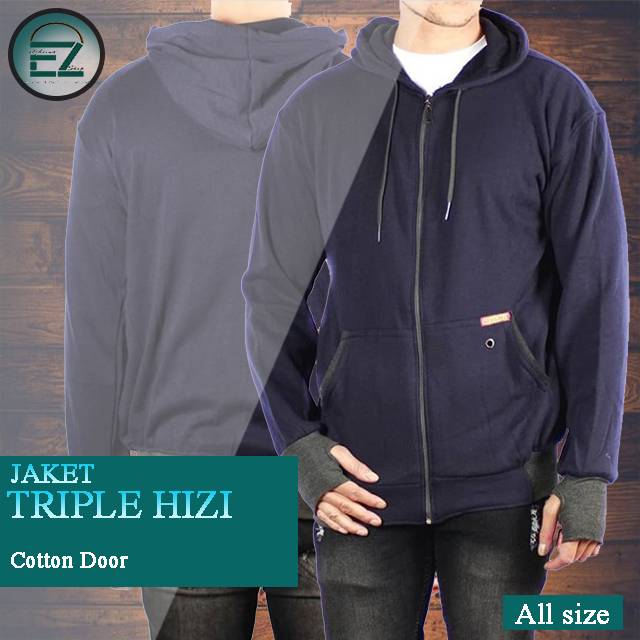 Elzheind_fashion JAKET PRIA TRIPLE HIZI HOODIE