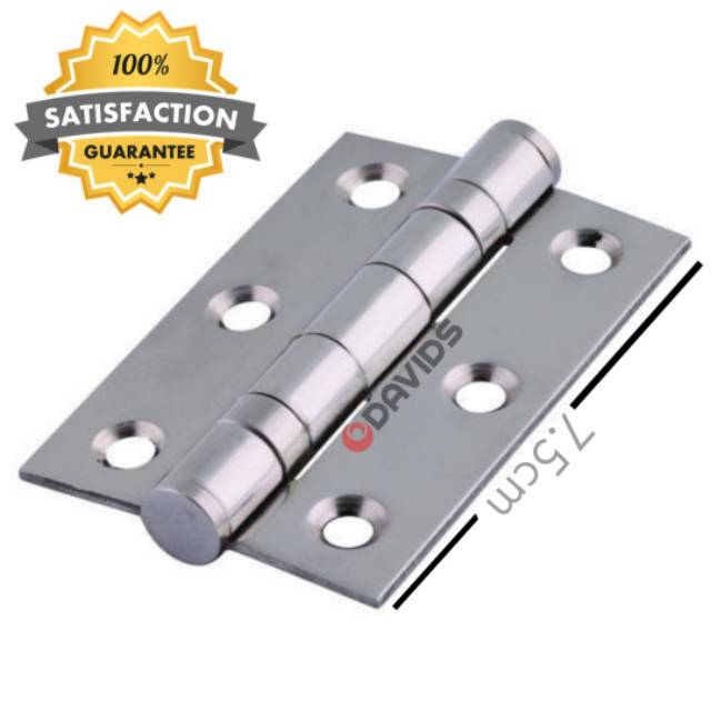 Engsel Pintu Jendela Putih Mirip Stainless 3 Inch