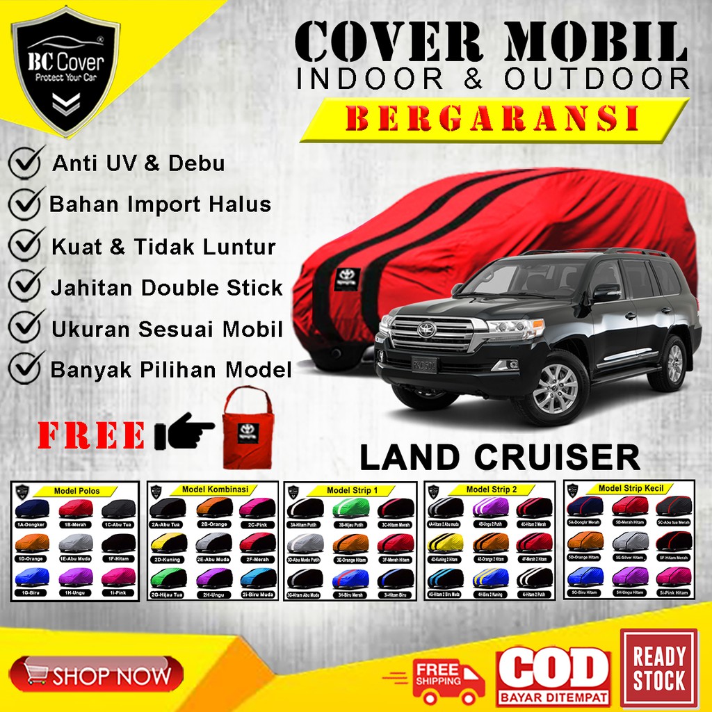 Body Cover Mobil TOYOTA LAND CRUISER / Sarung Mobil Land Cruiser Selimut Tutup Pelindung Jas Penutup Mantol Kerudung Mantel Toyota Land Cruiser Outdoor