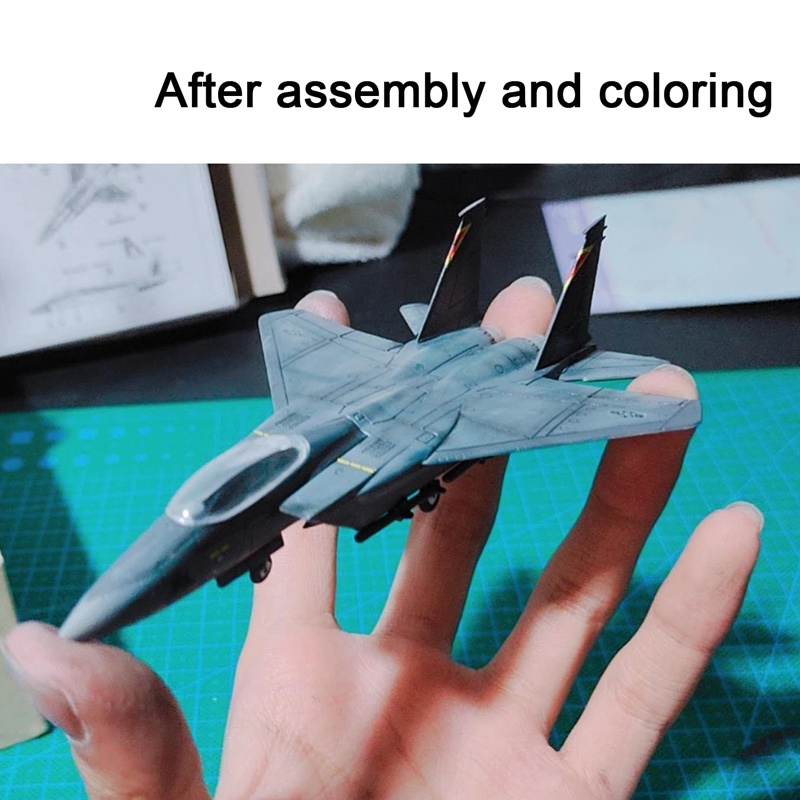 Mainan Model Pesawat Tempur USA USSR UK WWII Mini Bahan Plastik Skala 1: 144