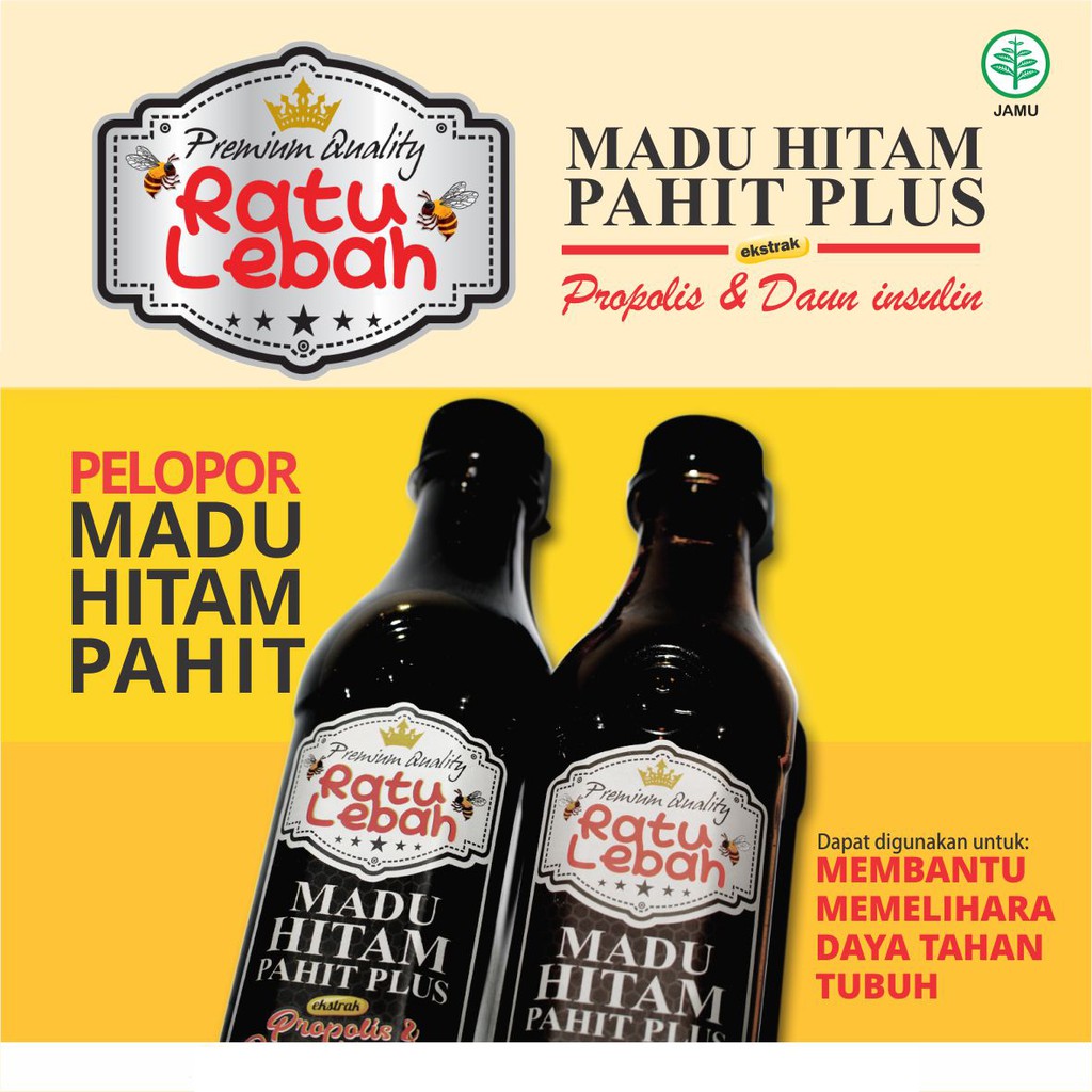 

Paket Hemat Beli 2 Botol Madu Hitam Pahit Ratu Lebah Plus Propolis
