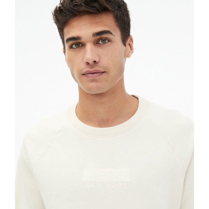 Aero box logo sweatshirt cream