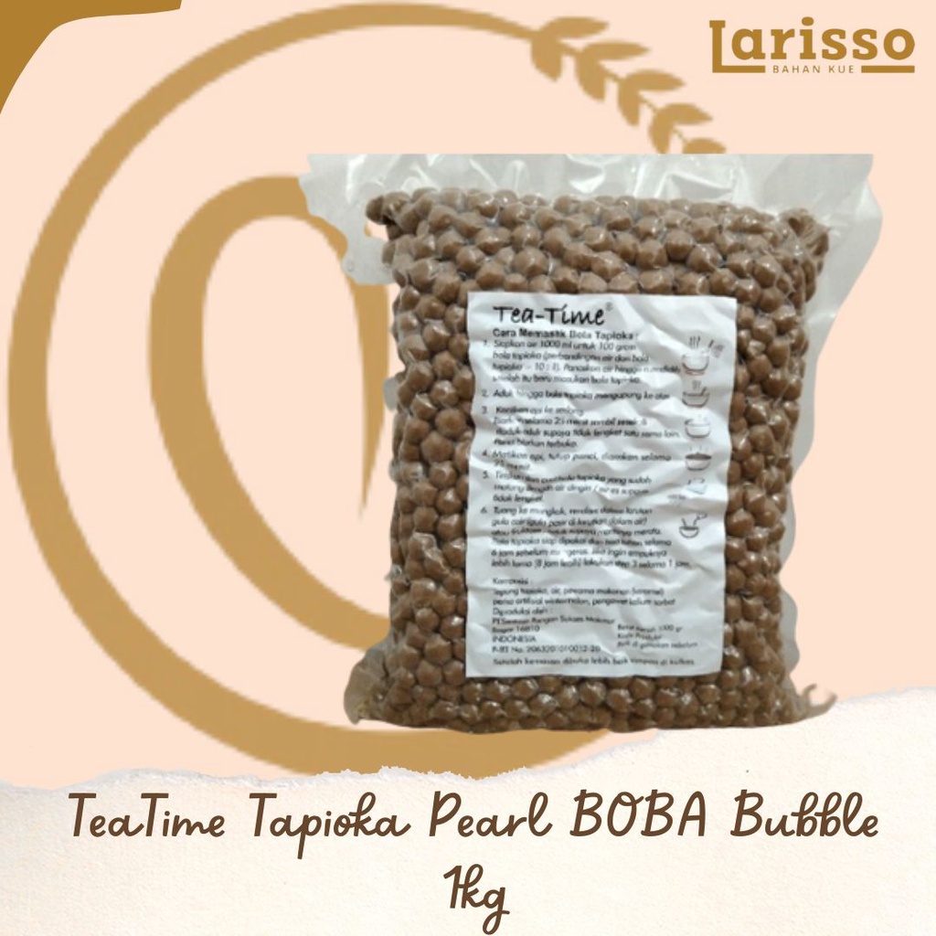 

TEA TIME BOBA BUBBLE TAPIOKA PEARL 1KG