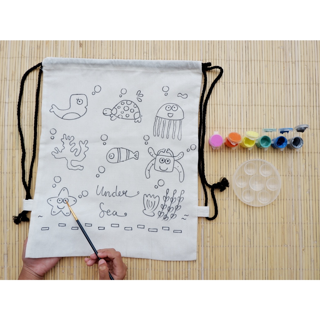 

Painting Kit Totebag | Paket Lukis Anak Lengkap - Seri Under Sea