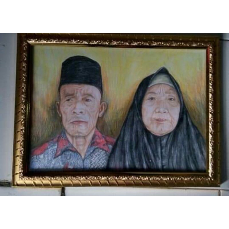 lukis foto di kertas A3