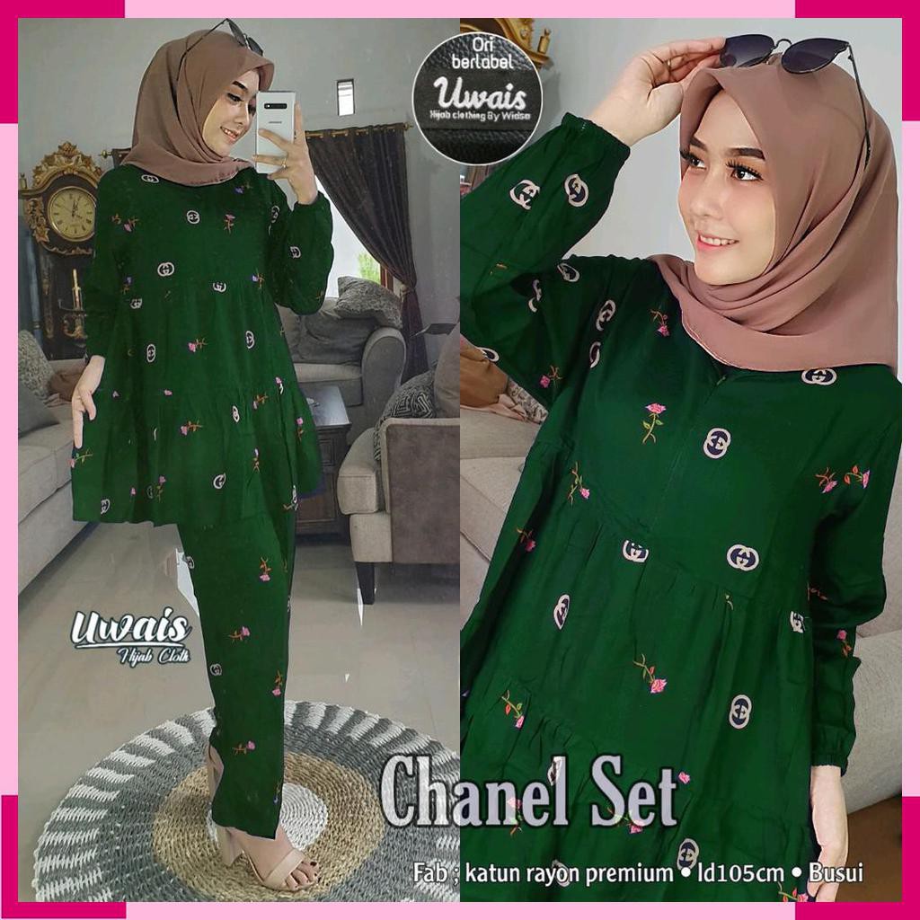 SETELAN BAJU WANITA. CHANEL SET. FASHION MUSLIM WANITA. BY UWAIS