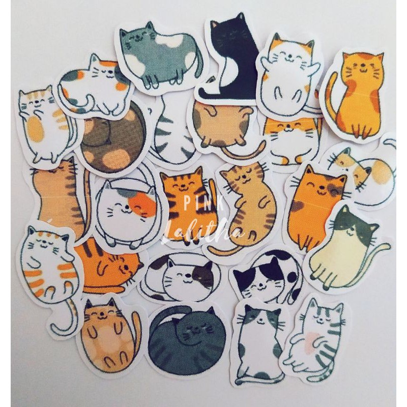 

♥️[Pink Lalitha]♥️ 23 pcs Stiker tumblr / stiker aesthetic / stiker scrapbook / stiker kucing korea