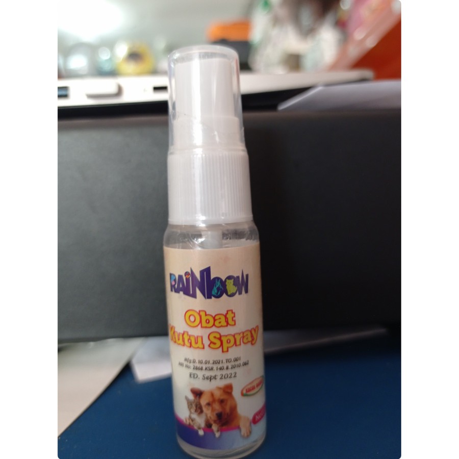 Obat kutu kucing anjing kelinci 20 ml spray obat kutu hewan Rainbow