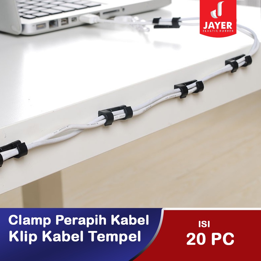 KLIP PERAPIH KABEL ORGANIZER KABEL DINDING ISI 20 PCS