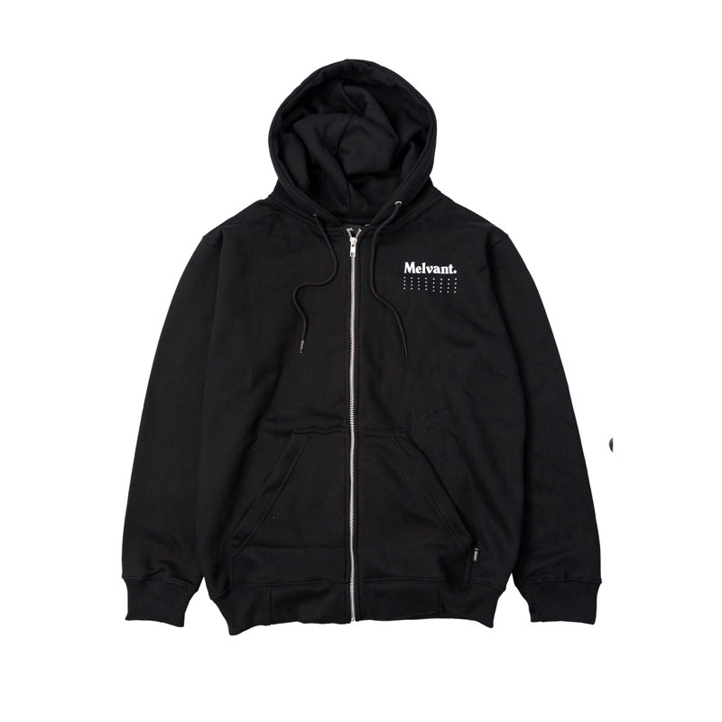 MZH MANSTEIN BLACK - MELVANT JAKET ZIPPER HOODIE