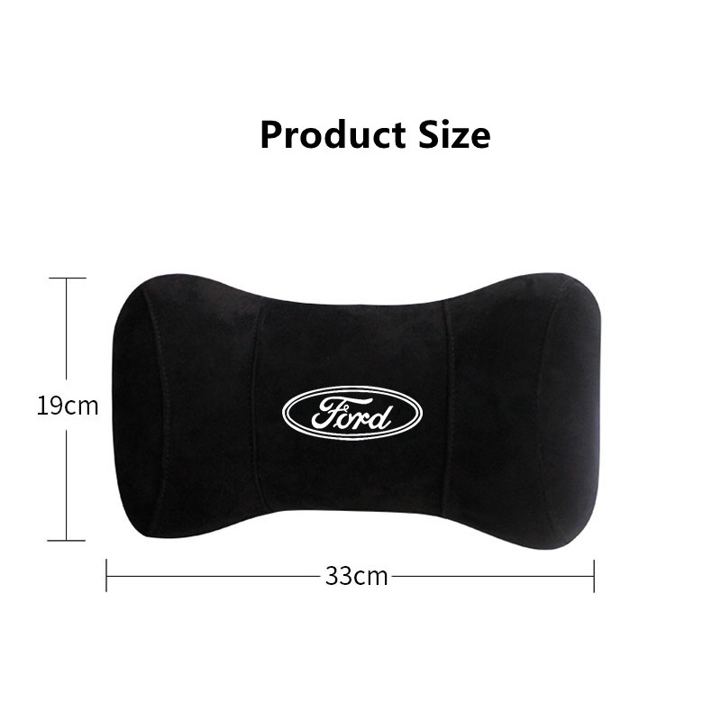 G-club Bantal Leher Bahan Kulit Rusa Memory Foam Untuk Headrest Mobil Ford