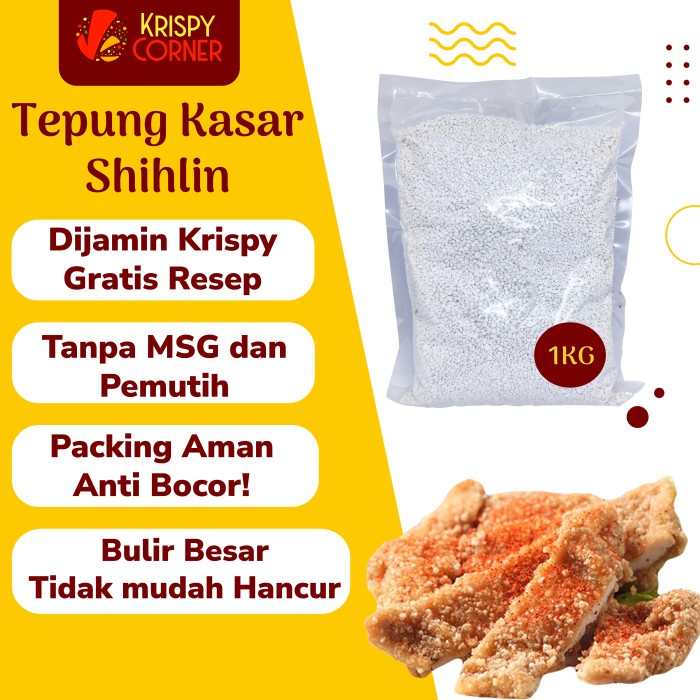 

PROMO [COD] Tepung Tapioka Kasar Ayam Cumi Udang Goreng Shilin Shihlin 1kg JT01