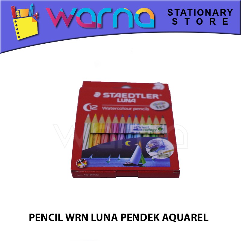 

PENCIL PENSIL WARNA LUNA PENDEK AQUAREL 12 WARNA