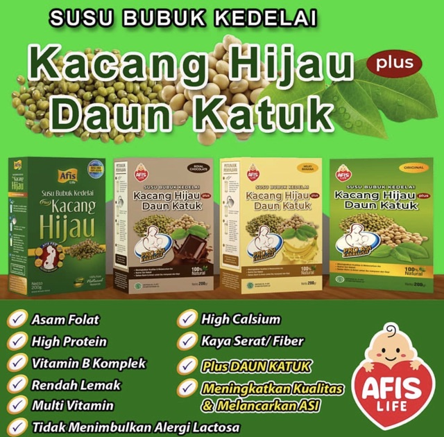 Afis Life Susu Kacang Hijau Asi Booster - Pelancar ASI