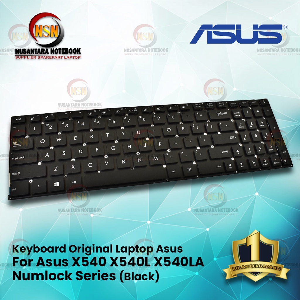 Keyboard Laptop Asus X540 X540L X540LA NUMLOCK BLACK SERIES