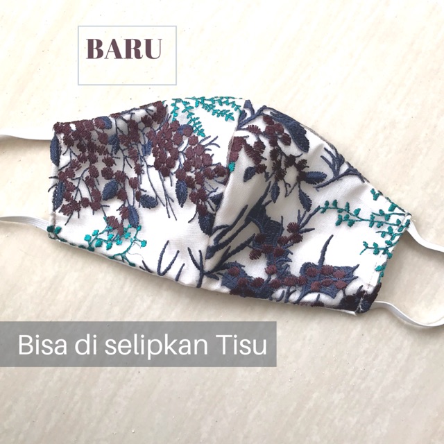 Masker kain brokat warna