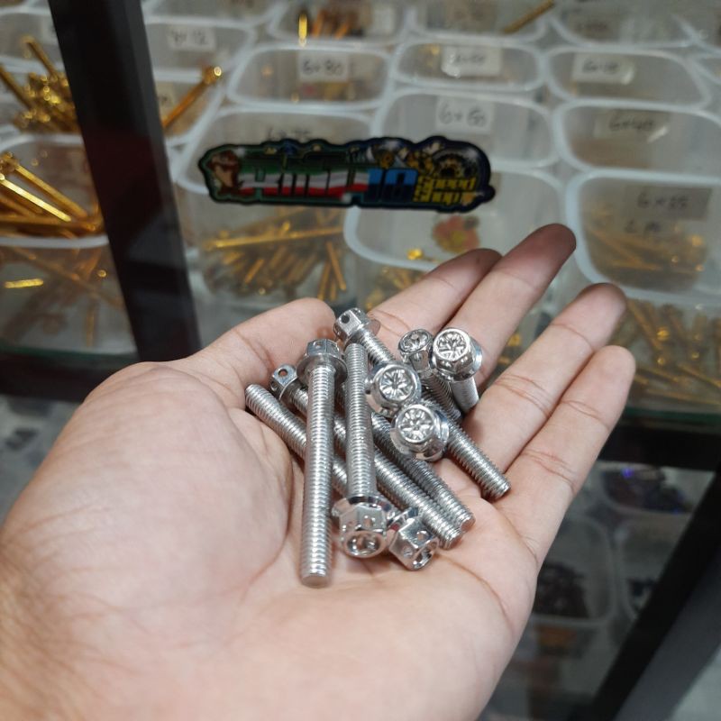 BAUT PROBOLT STENLIS FLOWER DRAT 10 PANJANG 50CM  6x50CM HENGS ORI