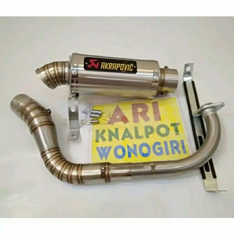 knalpot Akrapovic metic Mio soul GT Beat Scoopy Genio