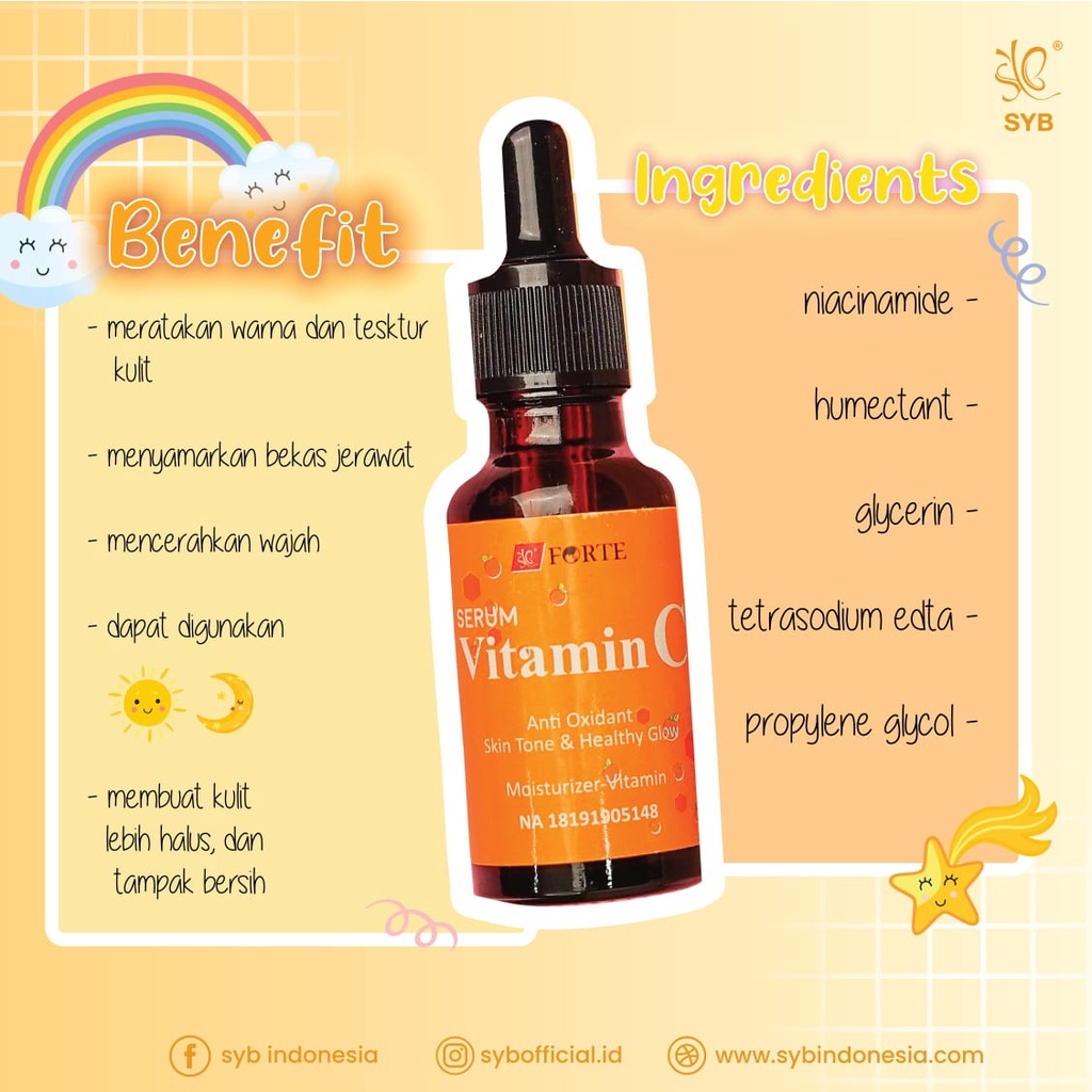 SYB Forte Serum Vitamin C  20 Gram | Orange