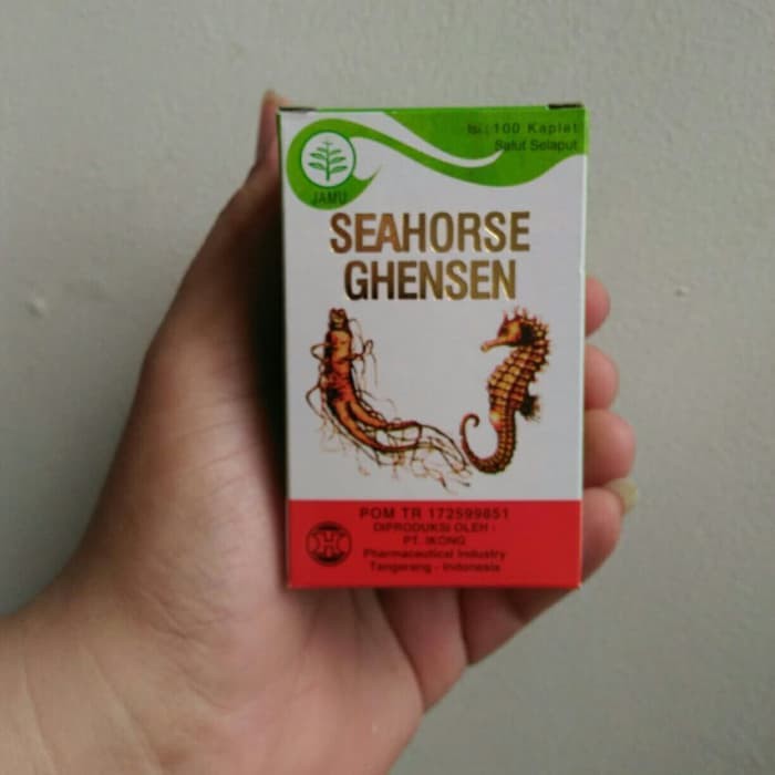

Jamu Ginjal Seahorse Ghenshen isi 100 Caplet Kidney kuda laut ginseng