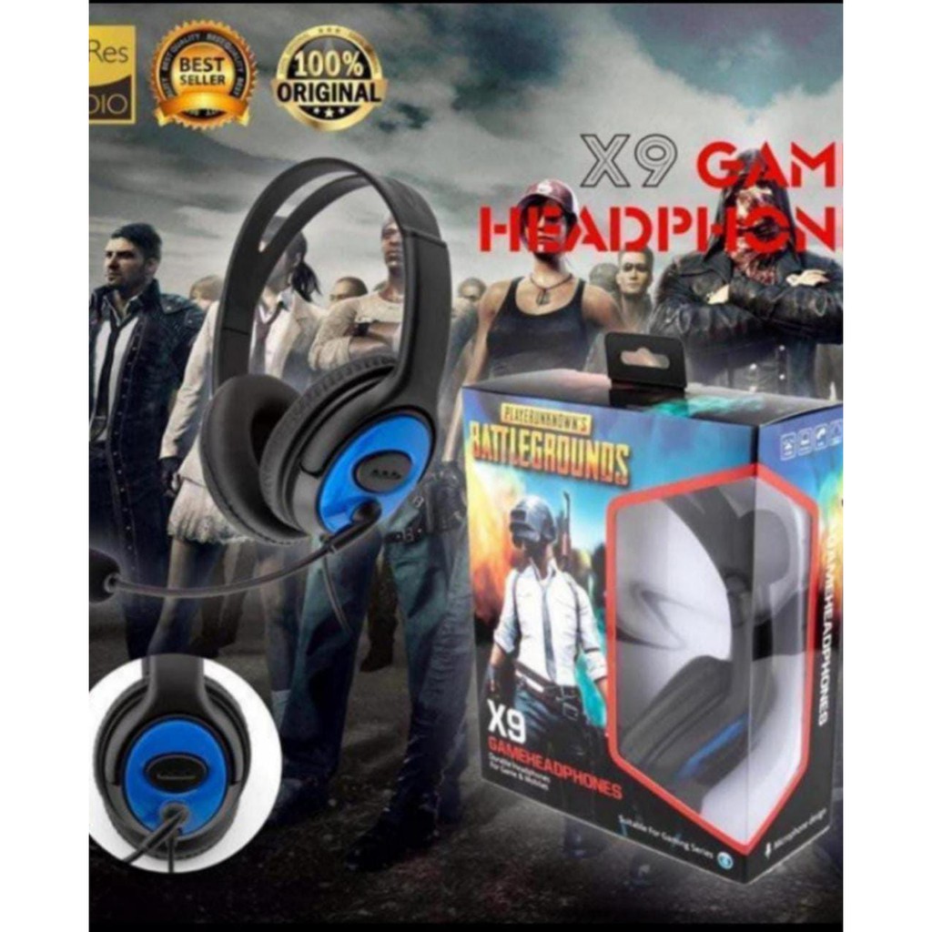 headset earphone Bando Gaming X9 ORIGINAL murah terbaik