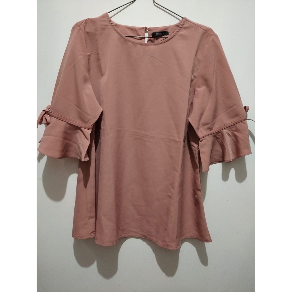 [NEW] EPRISE BLOUSE HIJAB BEIGE COKLAT BROWN MATAHARI BLUS ATASAN WANITA BARU MURAH GOCENG