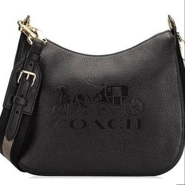 Coach Leather Jess Hobo Black