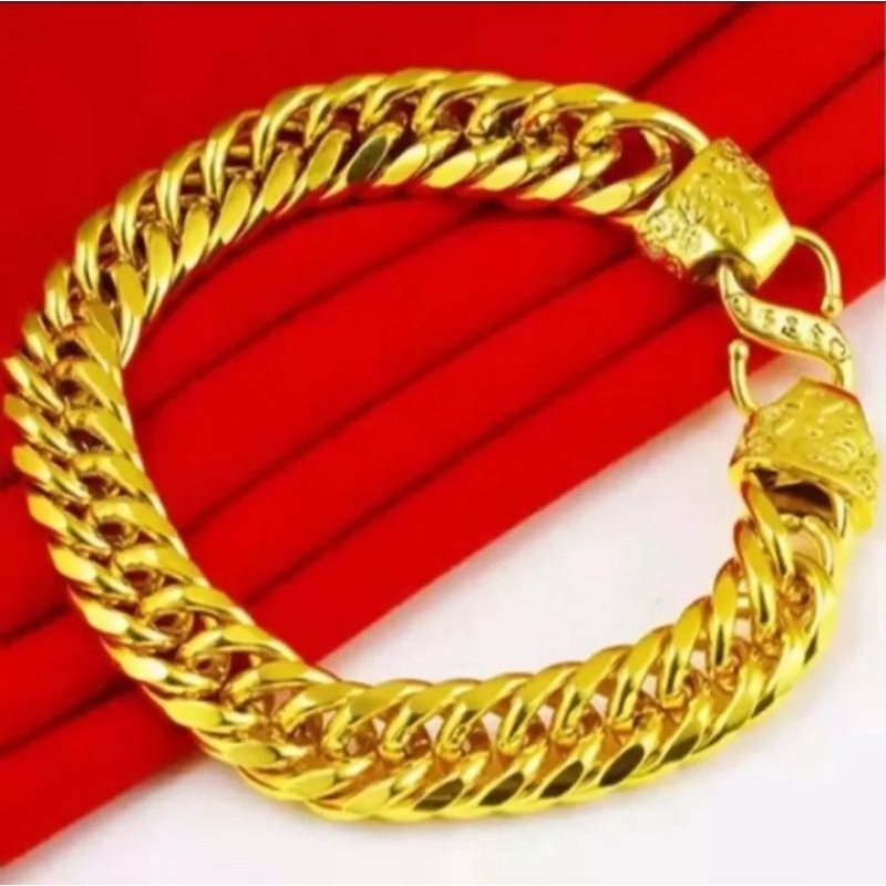 gelang tangan hongkong rantai berlapis emas 24k asli sangat mewah