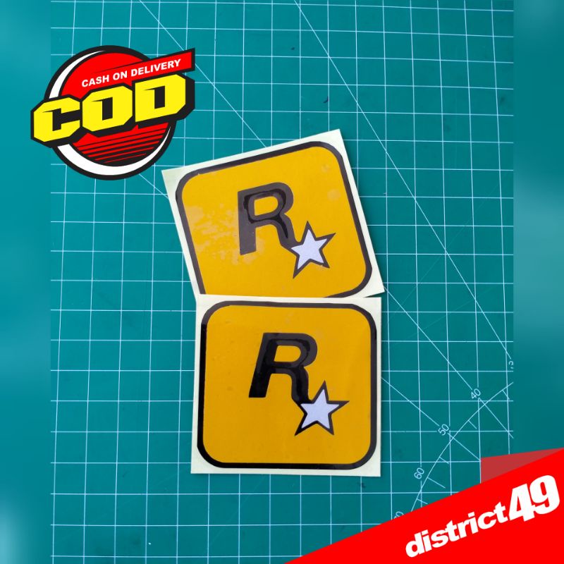 Cutting sticker - Stiker cutting Rockstar Games - Stiker Rockstar Games - Stiker Motor Mobil dan Hel