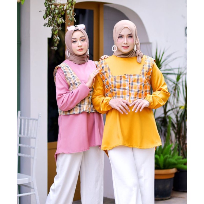 Sunny One Set. Atasan Katun. ATASAN, TUNIK, Blouse wanita, atasan wanita, BLOUSE, Baju Wanita