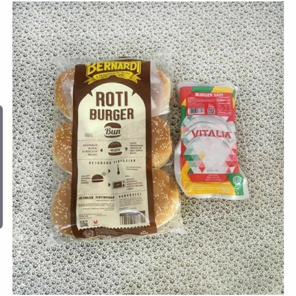 

Paket Roti Burger Bernardi / Vitalia (beef vitalia / hemato)