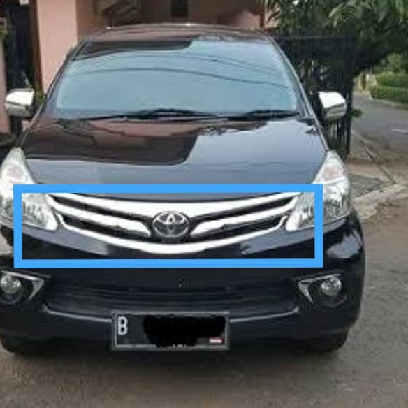 List grille GRILL depan TOYOTA ALL NEW AVANZA / XENIA 2012 2013 2014 2015 chrome crome hitam tempel