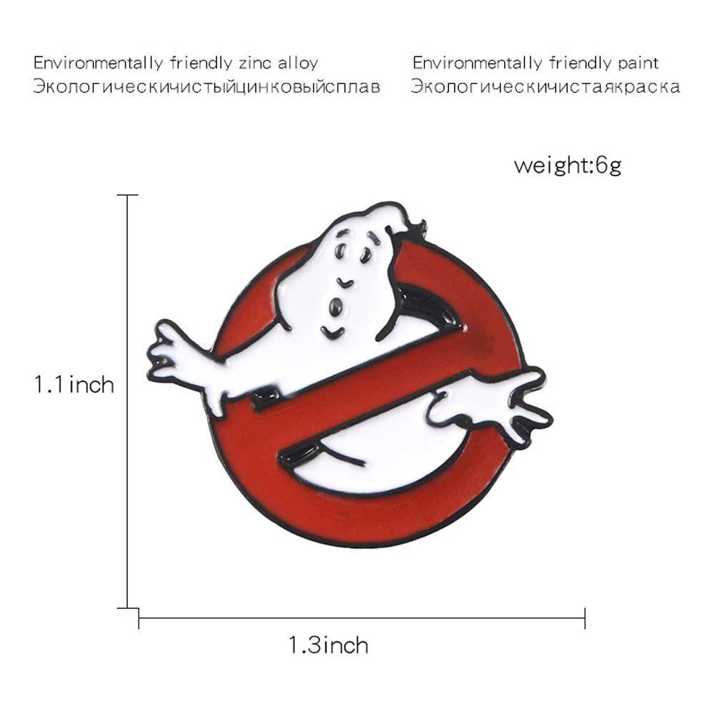 [Elegan] Ghostbusters Bros Hadiah Untuk Wanita Pria Kerah Bros Hantu Putih Perjalanan Peringatan Lencana Pin Kerah Pin Enamel Pin