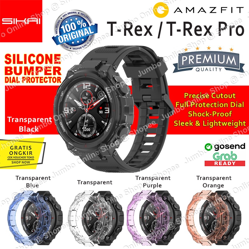 SIKAI Rubber Case Soft Bumper Cover Screen Protect Amazfit T-REX TREX PRO ORIGINAL