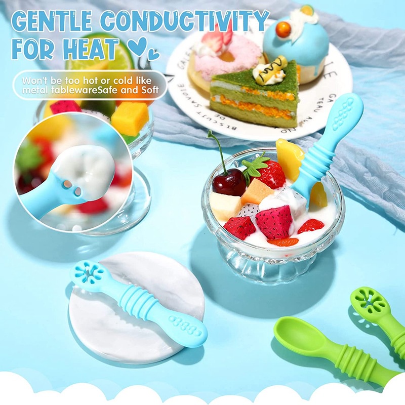 LaBaby Silicone Spoon Sendok Silicone Latihan Anak Makan Mandiri Training Spoons