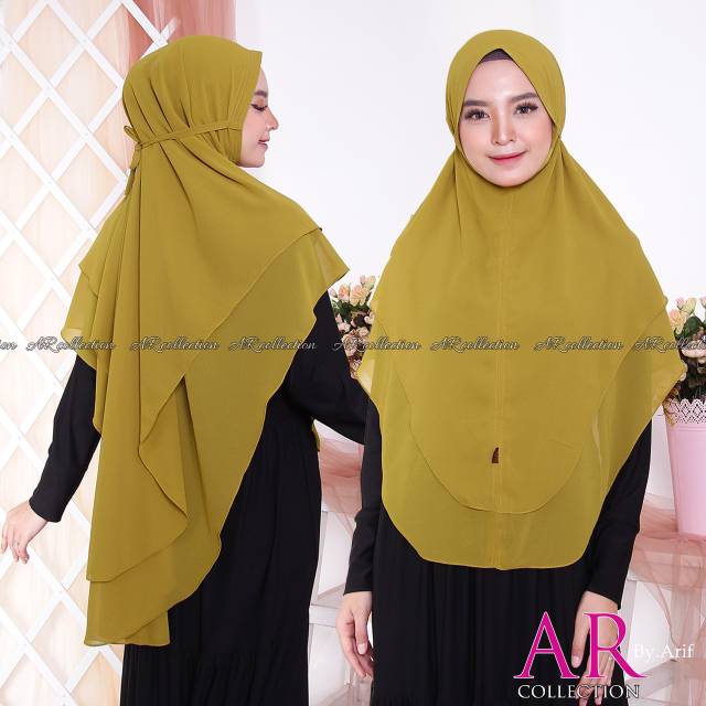 KRUDUNG INSTAN BERGO  MARYAM DUA LAYER PINGUIN  BAHAN CERUTY PREMIUM/HIJAB INSTAN/KRUDUNG LANGSUNG