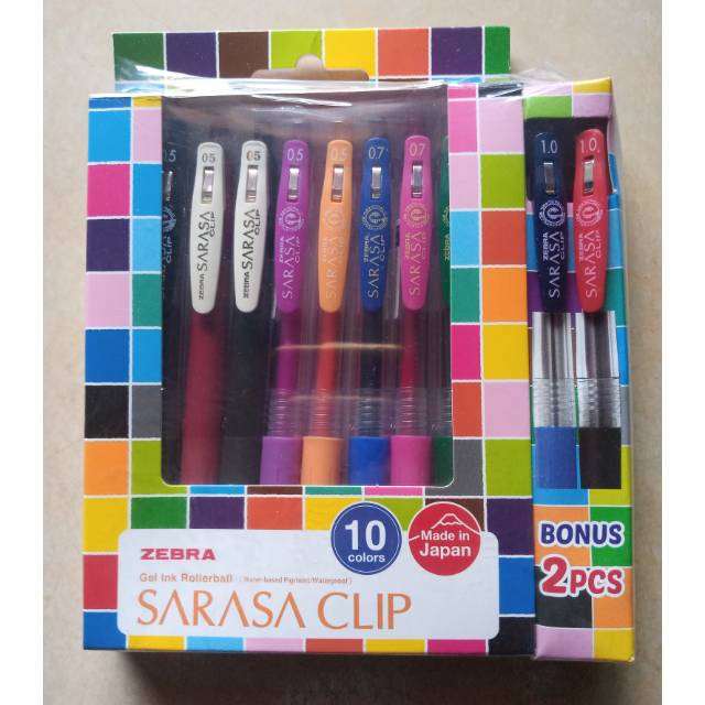 

Pulpen Zebra Sarasa Set Mix 10 Bonus 2