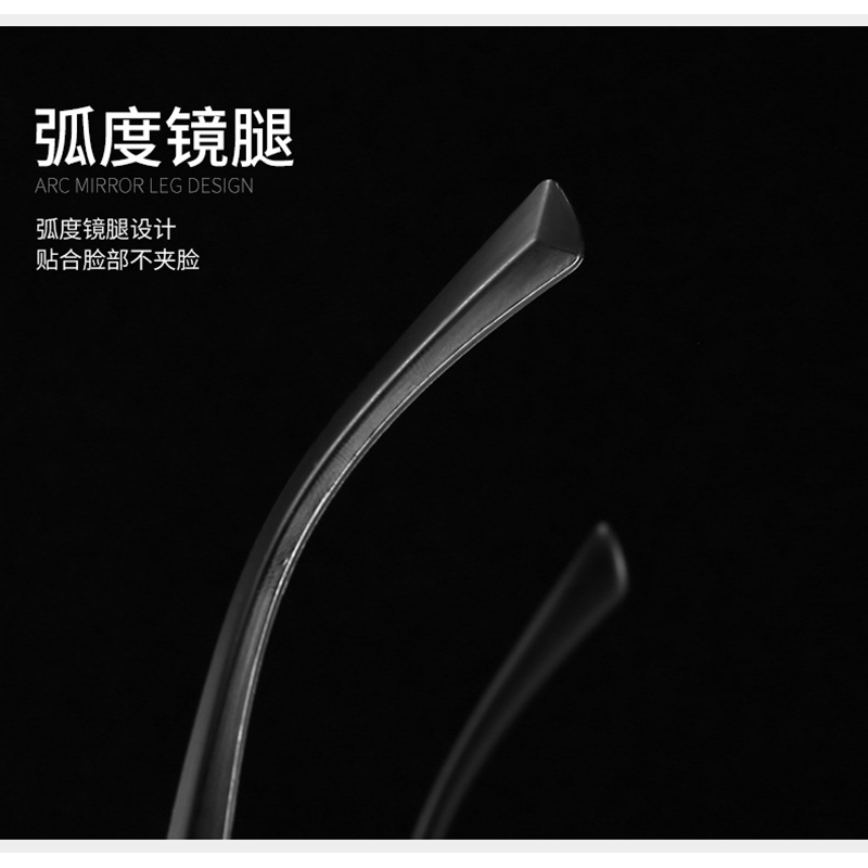 (YUZHU) Bayar di Tempat Anti Blue Kacamata Pria Half Besi Frame Eyeglasses Wanita/Pria