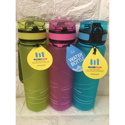 Botol Minum Aesthetic 600Ml LOCK & LOCK LOCK N LOCK One Touch Cap Bottle Botol Minum Pink L9A4 Terba