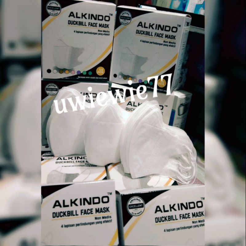 Alkindo Duckbill 4ply ORIGINAL 1000% | Masker Duckbill Warna Warni alkindo isi 50pcs