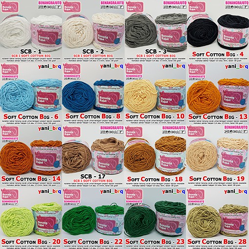 BENANG RAJUT SOFT KATUN  BIG PLY (SCB) / KATUN BALI / KATUN HALUS  - BIG PLY (SCB) - KATALOG 1