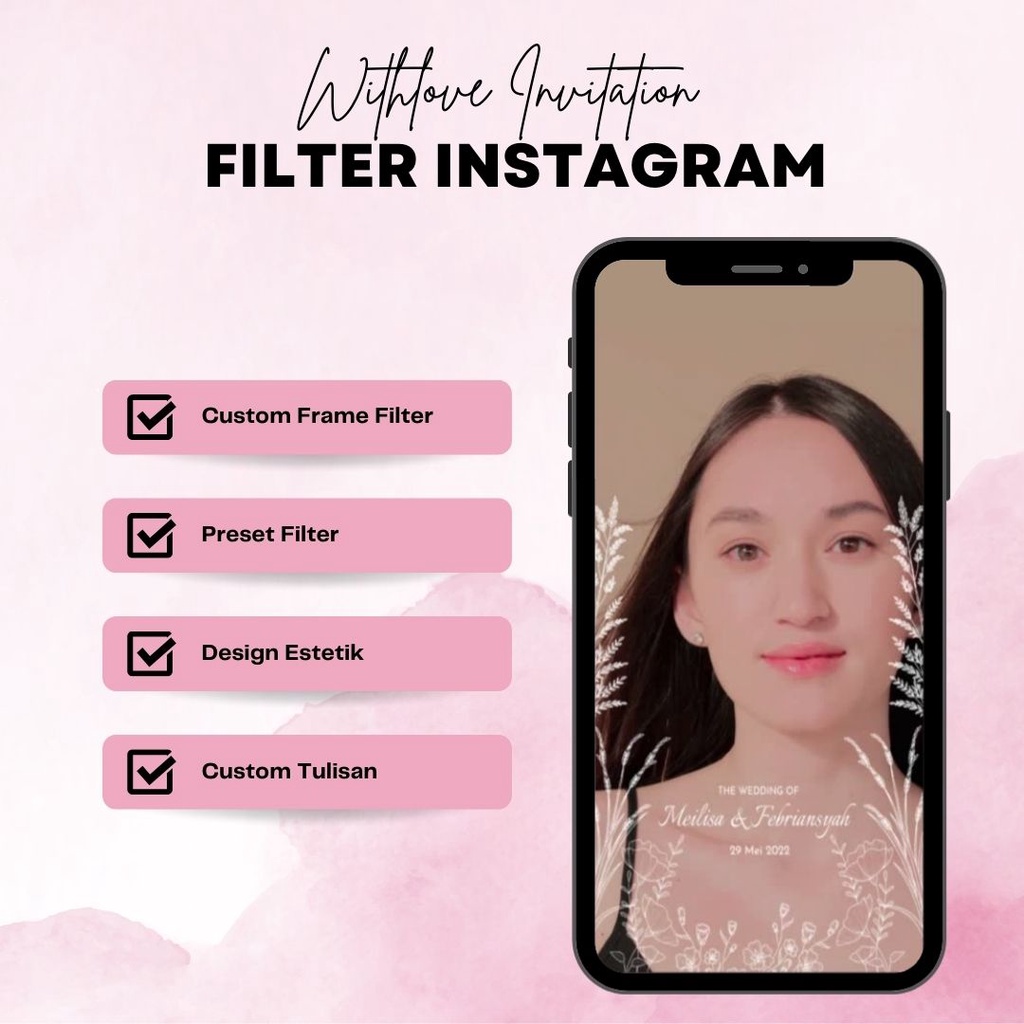 Jual FILTER INSTAGRAM WEDDING/PERNIKAHAN CUSTOM JASA FILTER IG Indonesia