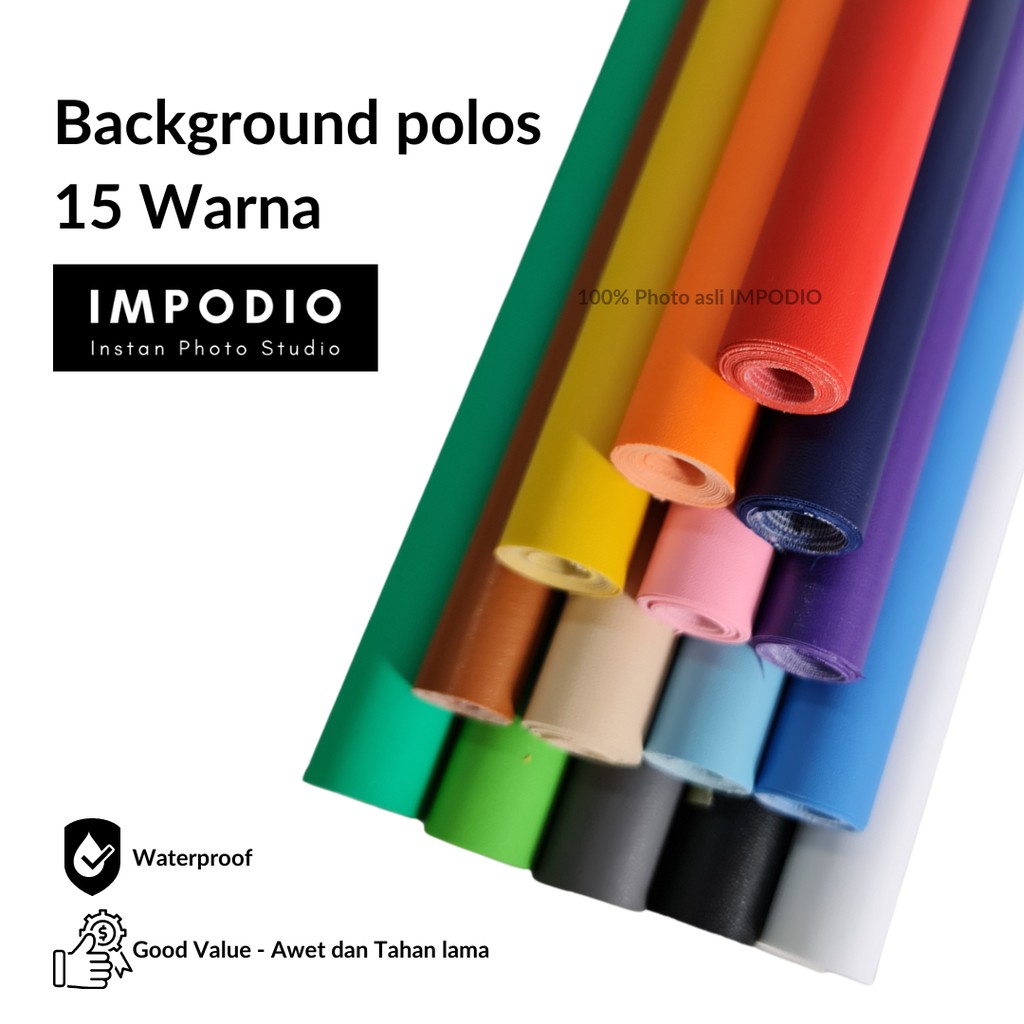 Impodio Background foto warna polos terbaik Ukuran 100cm x 130cm
