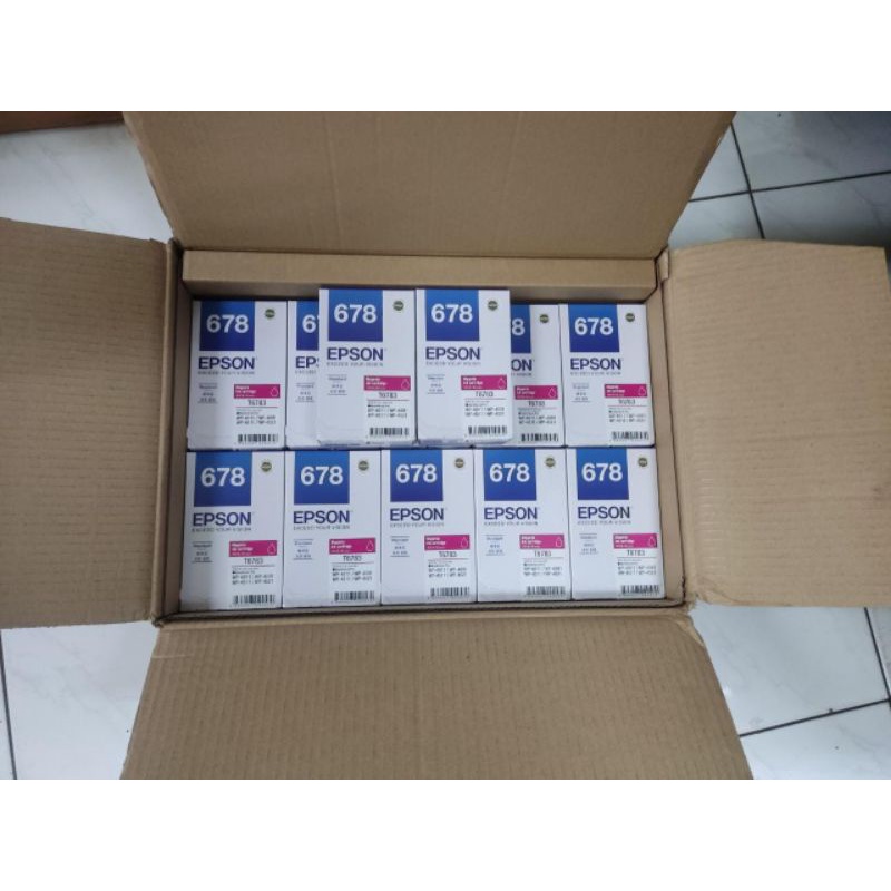 Tinta Epson 677 Black Dan 678 Color C/M/Y Original