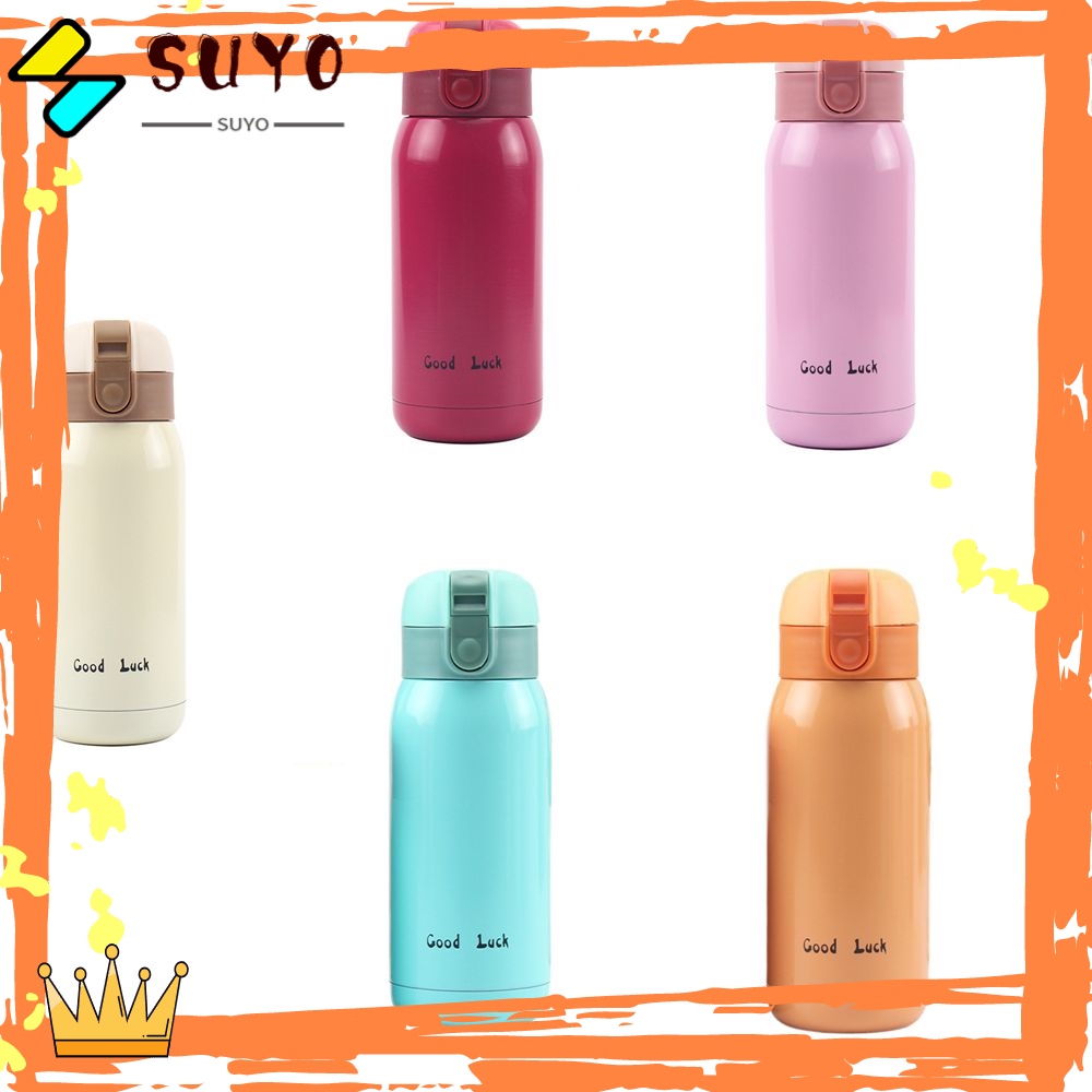 Suyo Cangkir Kopi Mini Portable 360ml Anti Bocor Motif Kartun